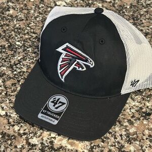 47 Brand Black and White Trucker Hat